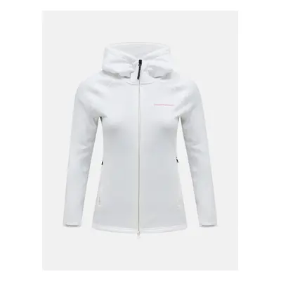 Mikina peak performance w chill light zip hood offwhite/iron cast