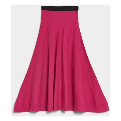 Sukně karl lagerfeld knit pleated skirt fuchsia