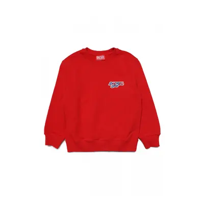 Mikina diesel smartribb1 over sweat-shirt carnation red