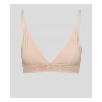 Spodní prádlo karl lagerfeld ultralight logo triangle bra warm sand