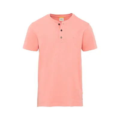 Tričko camel active henley 1/2 arm coral