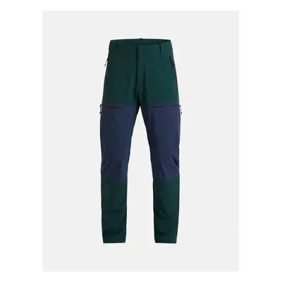 Kalhoty peak performance m stretch trek pants scarab green/blue shadow