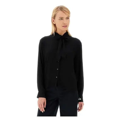 Košile la martina woman shirt l/s viscose satin black