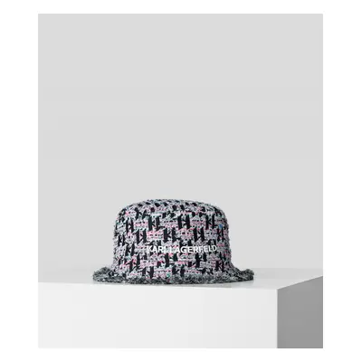 Klobouk karl lagerfeld k/essential boucle bucket hat blue multi