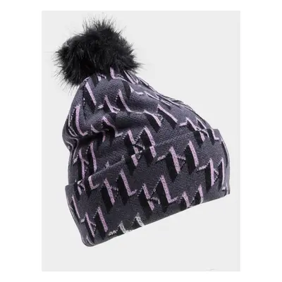 Čepice karl lagerfeld k/monogram beanie grey multi