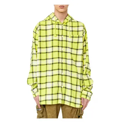 Košile diesel s-dewny-hood shirt lime green