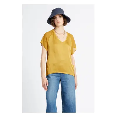 Halenka la martina woman blouse viscose satin pxt honey