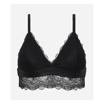 Spodní prádlo karl lagerfeld padded longline lace bra black