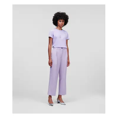 Kalhoty karl lagerfeld tailored pants lavender