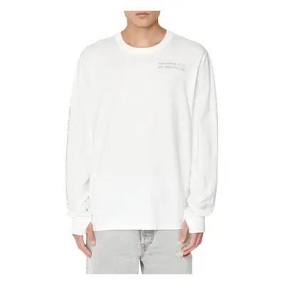 Tričko diesel t-jubind-ls-slits t-shirt off white