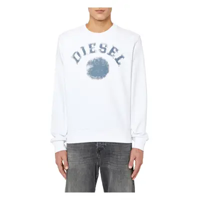 Mikina diesel s-ginn-k30 sweat-shirt bright white