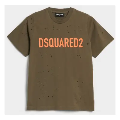 Tričko dsquared2 slouch fit t-shirt rifle green