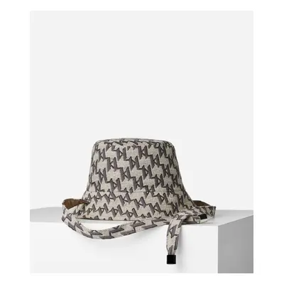 Klobouk karl lagerfeld k/monogram jkrd rev bucket hat brown