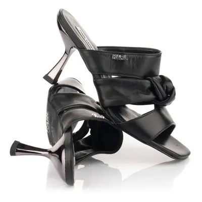 Sandále karl lagerfeld triple strap sandal black lthr