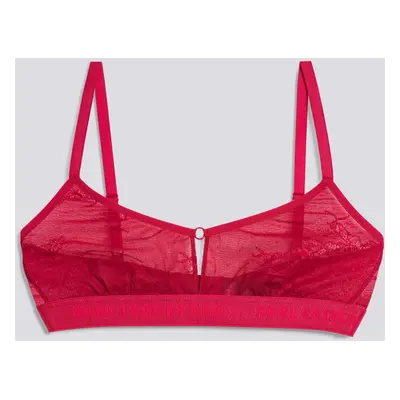 Spodní prádlo karl lagerfeld keyhole lace bralette red