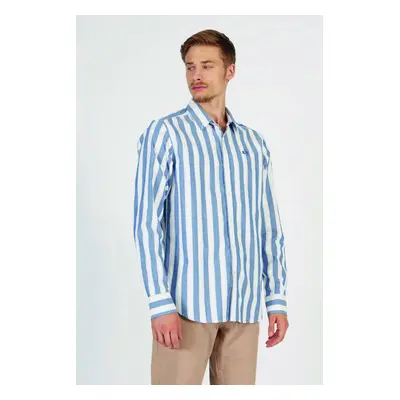 Košile la martina man shirt l/s fil a fil w/jacq infinity/optic white