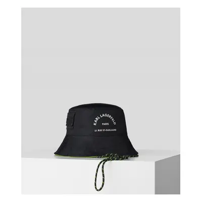 Klobouk karl lagerfeld rsg nylon rev bucket hat blck/lime