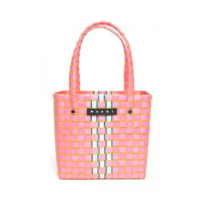 Taška marni box basket bag begonia pink