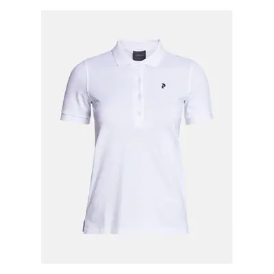 Polokošile peak performance w classic cotton polo white