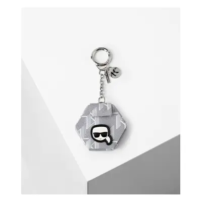 Klíčenka karl lagerfeld k/ikonik mini pocket keychain grey multi