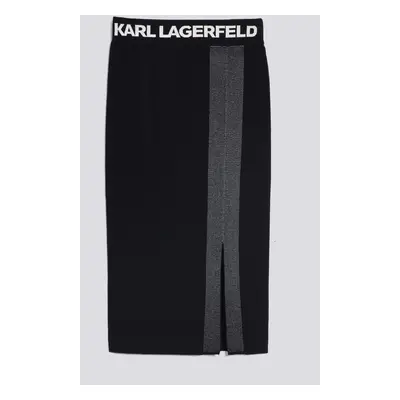 Sukně karl lagerfeld lightweight fine knit skirt black2