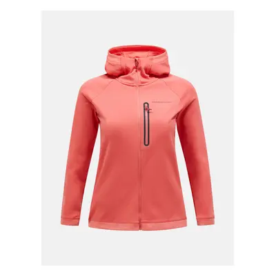 Mikina peak performance w light zip hood hap pink