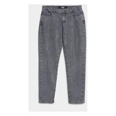 Džíny karl lagerfeld k/sparkle denim pants dark grey denim