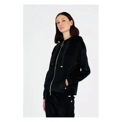 Mikina la martina woman fleece full zip chenille black