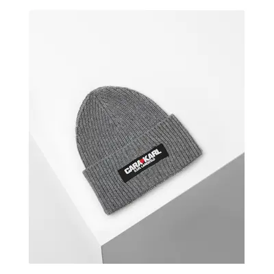 Čepice karl lagerfeld klxcd beanie grey