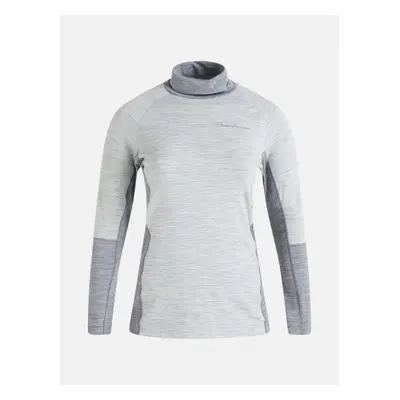 Termo prádlo peak performance w magic rollneck med grey melange/black