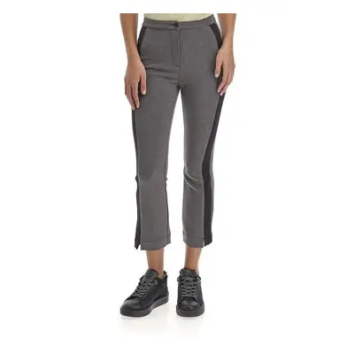 Kalhoty la martina woman trousers double crepe st dark heather grey