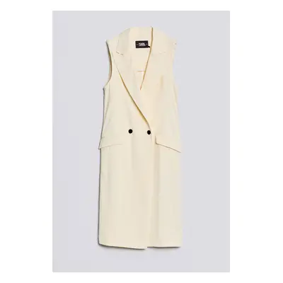 Vesta karl lagerfeld tailored gilet off white