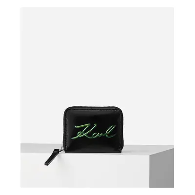 Peněženka karl lagerfeld k/signature soft sm zip wt black