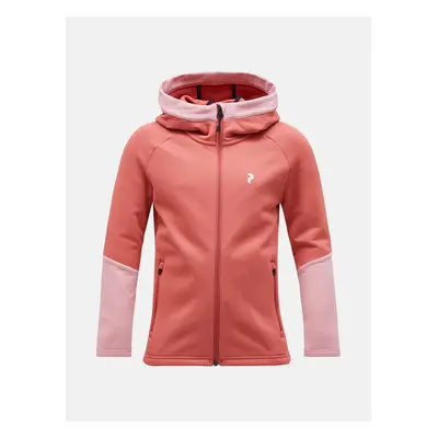 Mikina peak performance jr rider zip hood trek pink/5bh warm blush