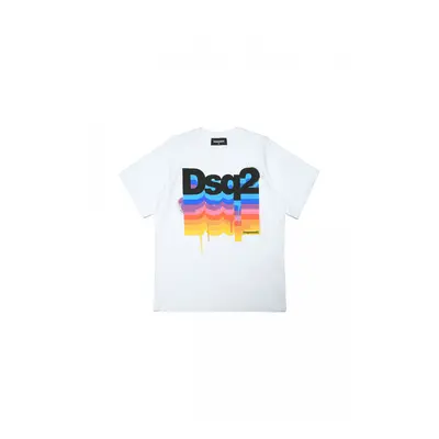 Tričko dsquared2 slouch fit t-shirt white