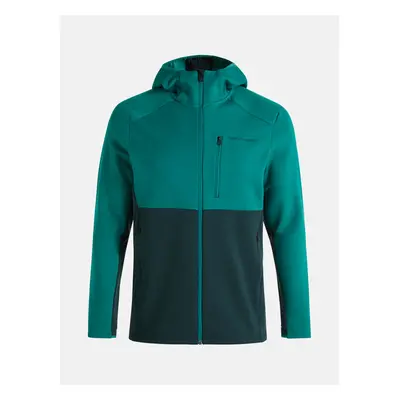 Mikina peak performance m vertical mid zip hood j green ivy/glazed