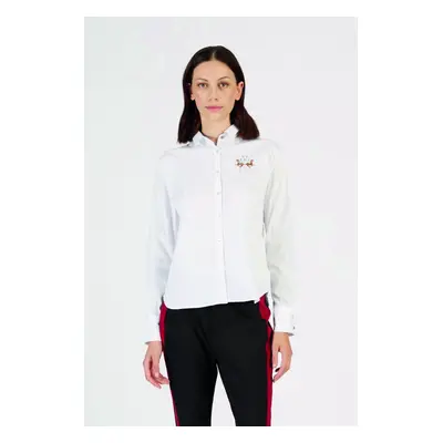 Košile la martina woman shirt l/s silky poplin optic white