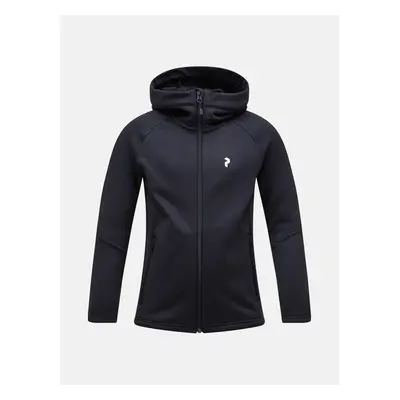 Mikina peak performance jr rider zip hood black/black