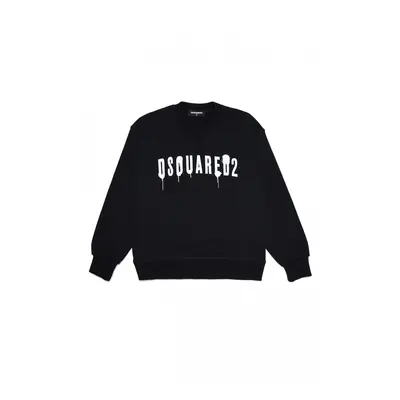 Mikina dsquared2 slouch fit sweat-shirt black