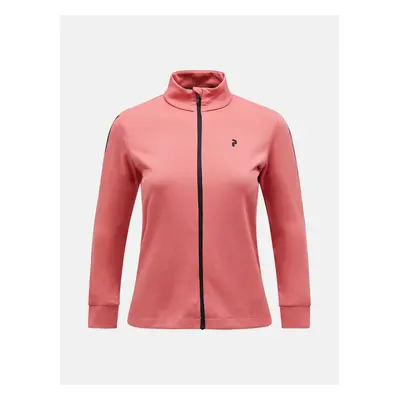 Mikina peak performance w turf zip ls top trek pink/5bh warm blush