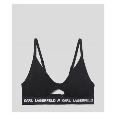 Spodní prádlo karl lagerfeld peephole logo bra black