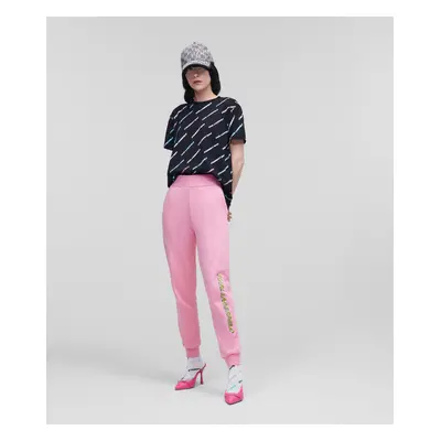 Tepláky karl lagerfeld future logo sweat pants candy pink