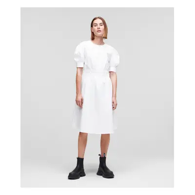 Šaty karl lagerfeld cotton dress white