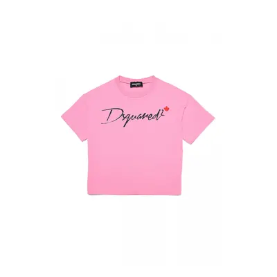 Tričko dsquared2 slouch fit t-shirt rosebloom