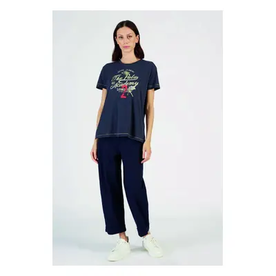 Kalhoty la martina woman trousers cotton twill ensign blue