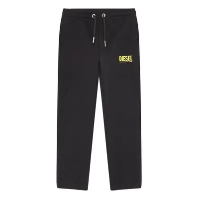 Kalhoty diesel phory trousers k900 black + bright yellow print