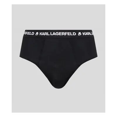 Spodní prádlo karl lagerfeld logo high rise rib culottes black7