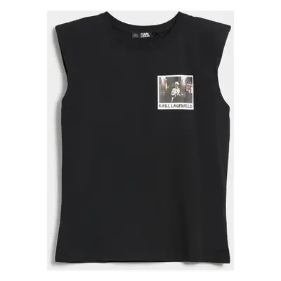 Tričko karl lagerfeld karl archive tank top black