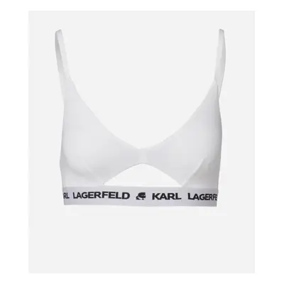 Spodní prádlo karl lagerfeld peephole logo bra white