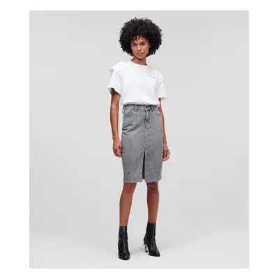 Sukně karl lagerfeld k/sparkle denim skirt dark grey denim